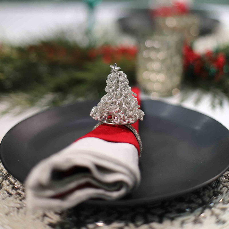 Napkin Ring, Silver/Cream