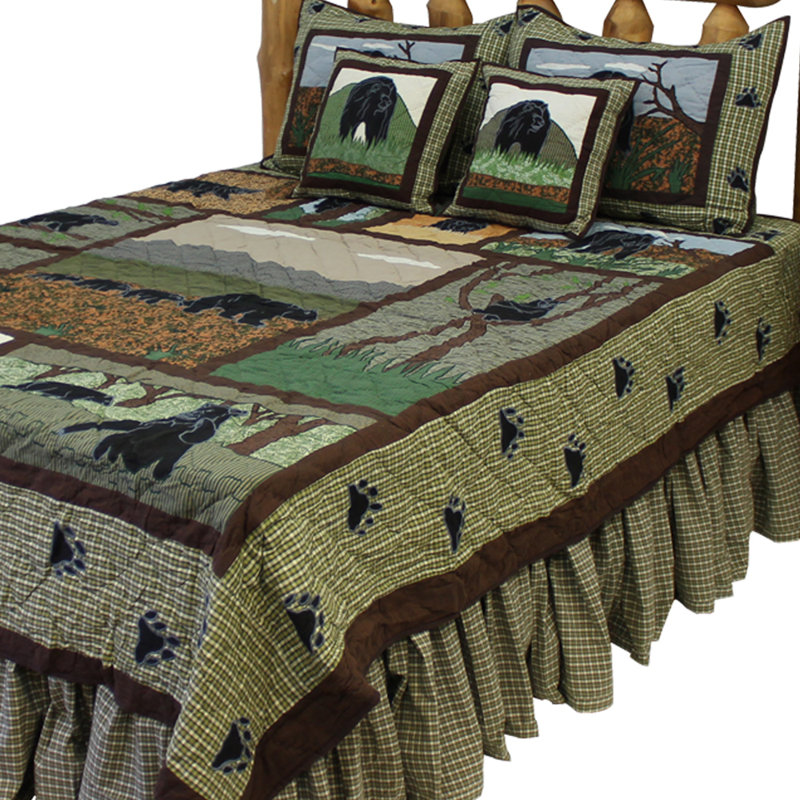 Poetry Of Bears Cotton Percale Quilt, California King Quilt + 5 Additional Pieces