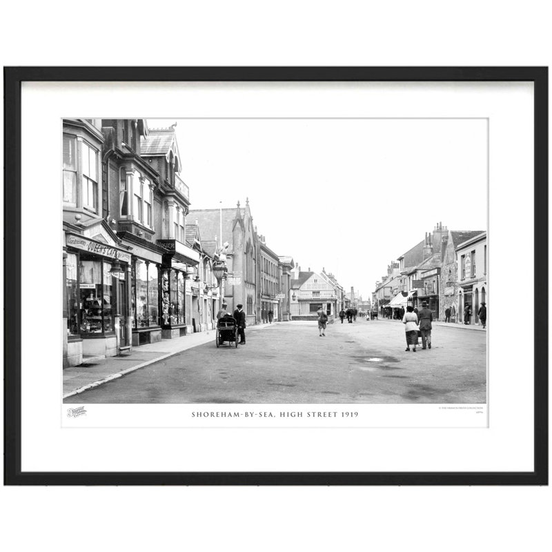 Shoreham-by-Sea, High Street 1919 by Francis Frith - Single Picture Frame Print, 40cm H x 50cm W x 2.3cm D