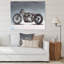 Moto personnalisée sur fond gris - impression sur toile-67364679-67364675