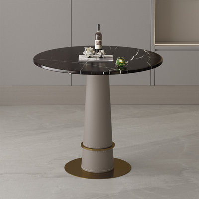 Black Round Marble Dining table
