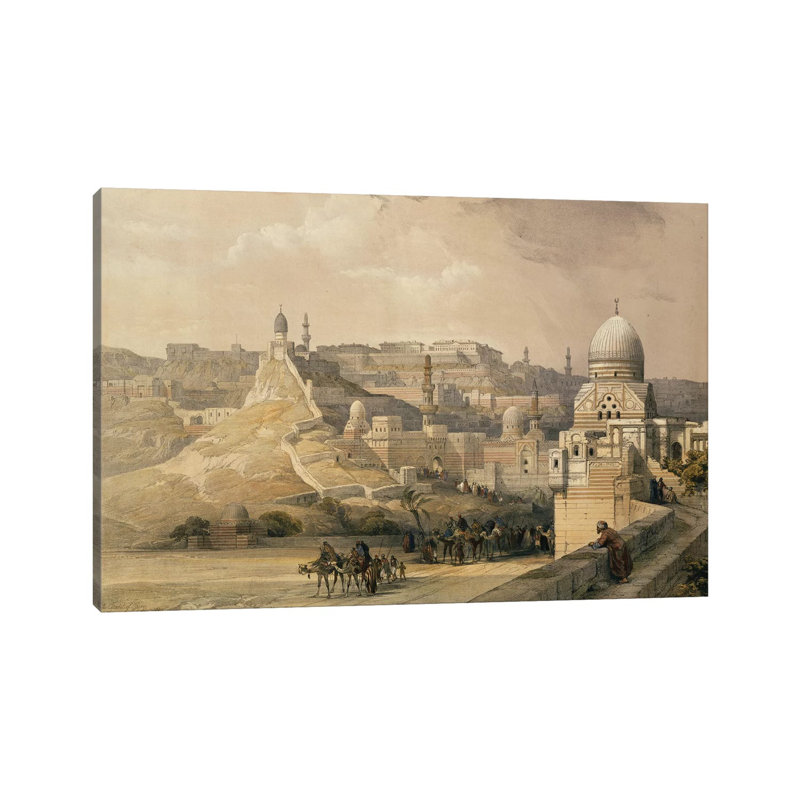 The Citadel Of Cairo, Residence Of Mehmet Ali, From "Egypt And Nubia", Vol.3, 1838 by David Roberts - Wrapped Canvas Painting