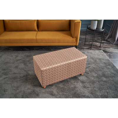 Railynne 83cm Wide No Pattern Pouf Ottoman