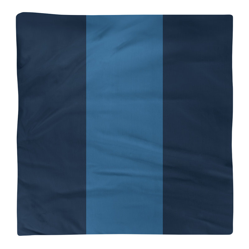 Striped Square Napkin, 10" W x 10" L, Midnight Blue/Lake Blue/Midnight Blue, Polyester