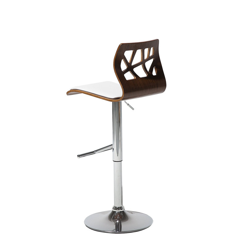Sittig Swivel Upholstered Faux Leather Adjustable Height Bar Stool