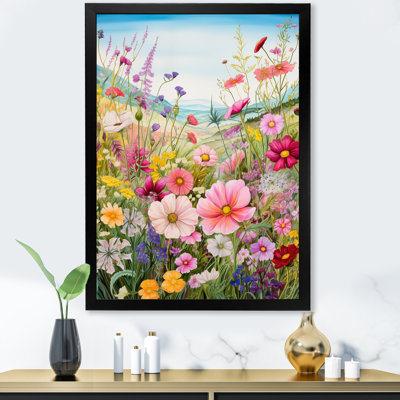 Célébration de fleurs sauvages printanières sur toile