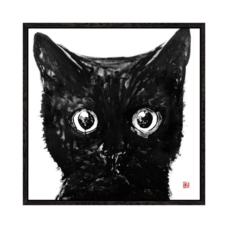 Stunned 1 Piece Wall Art on Canvas, 93.98 cm H x 93.98 cm W, Black Framed
