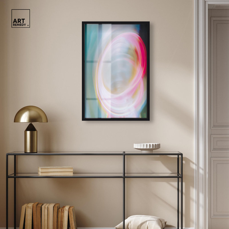 Décoration murale abstraite tourbillonnant «Shadowbox III» par Art Remedy, H 31 po x l 21 po, Noir