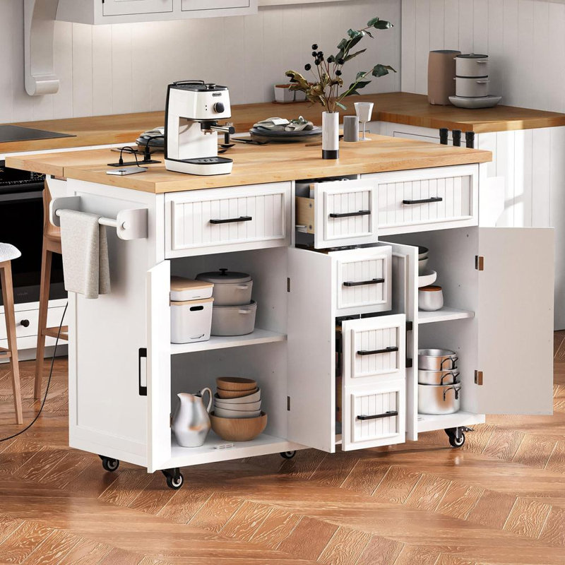 Kitchen Island with Drop Leaf