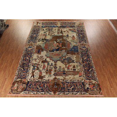 Tapis traditionnel à motif de teinture de légumes 11 x 17
