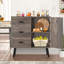 Armoire de rangement au sol avec porte et 3 tiroirs-434867077