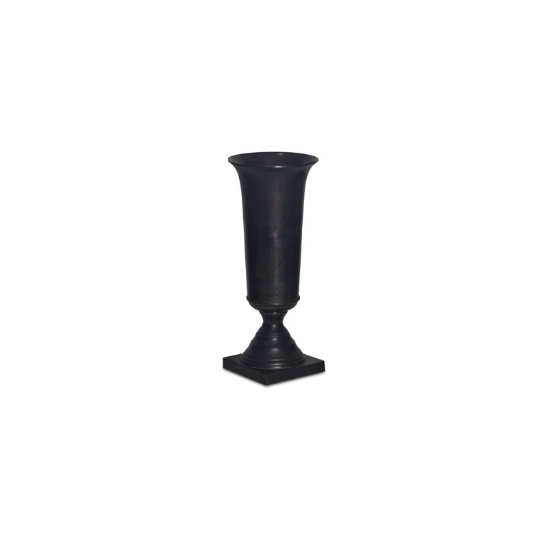 Vase en aluminium coulé noir Cassia