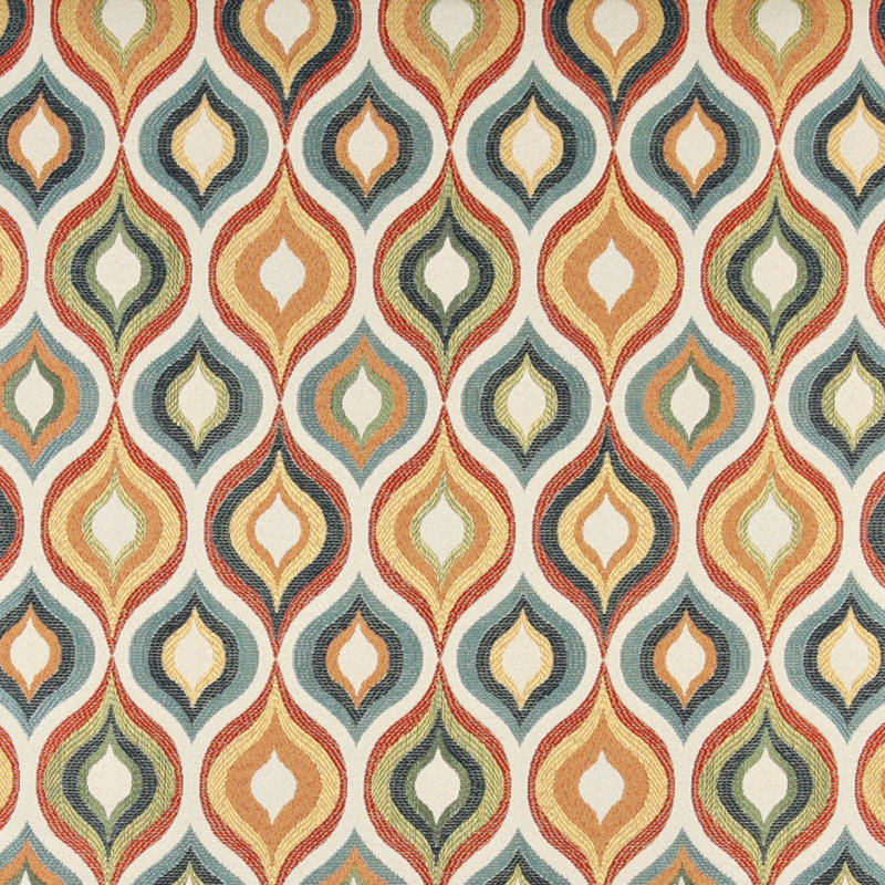 Tissu jacquard, Beige et vert