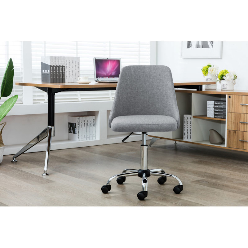 Viggo Fabric Office Chair with Chrome Base, Grey