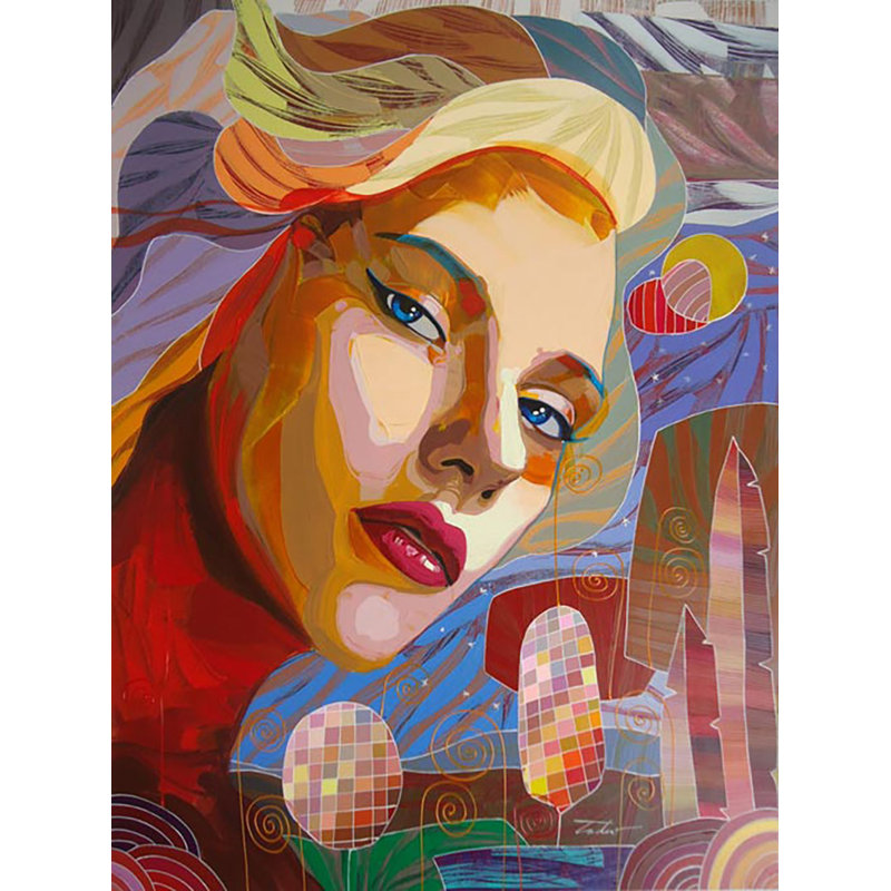 Blue Eyes, limited edition giclee on canvas by Tadeo Zavalata, 36x48 rolled.