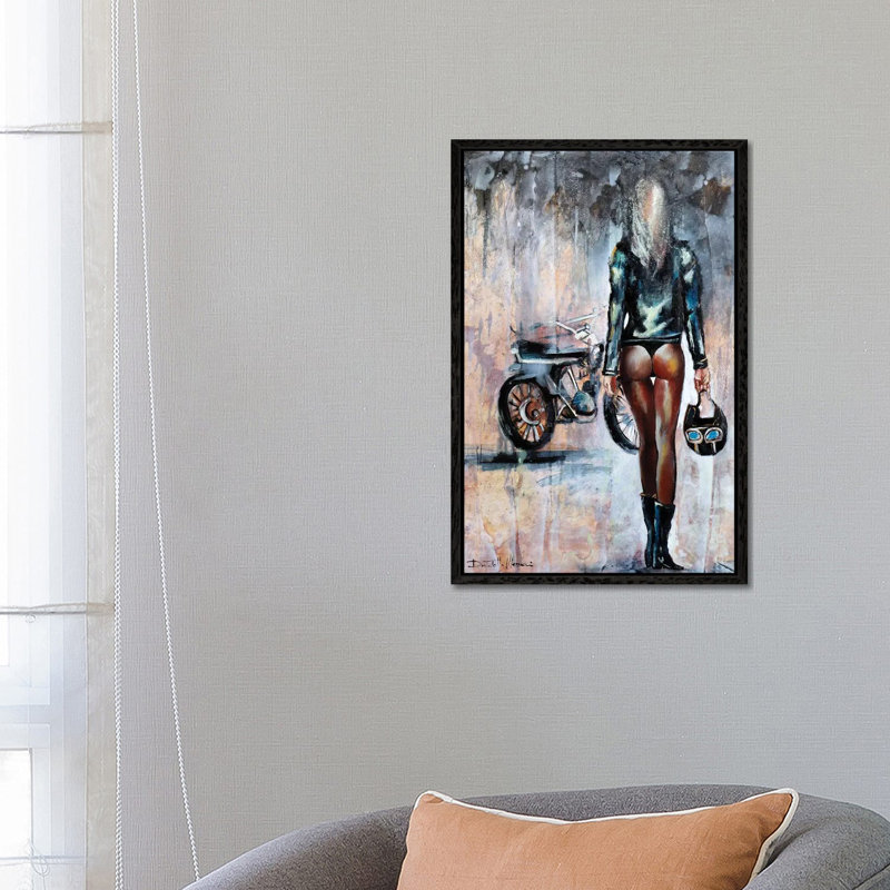 Follow Me 1 Piece Painting on Canvas, 66.04 cm H x 45.72 cm W, Black Framed