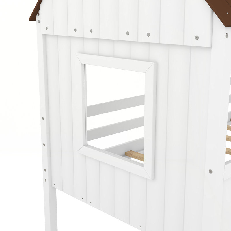 Lit unique en bois unique pour un sommeil amusant et confortable pour les enfants, gris
