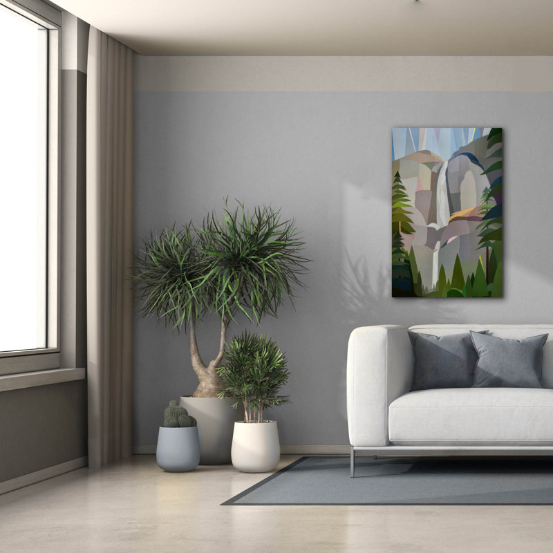 Toile épique Graffiti «Morning Yosemite Falls» par Melba Browne, 26 po x 40 po