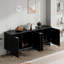 Buffet de cuisine moderne scandinave à porte en alcôve avec armoire de rangement de 68 po; lumières DEL incluses-664351152