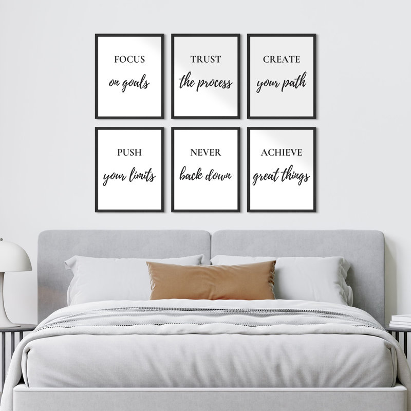 Motivation, art mural encadré, impression sur toile, H 14 po x l 11 po, Naturel