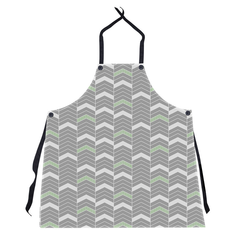 Stephenie Bib Apron, Green Accent