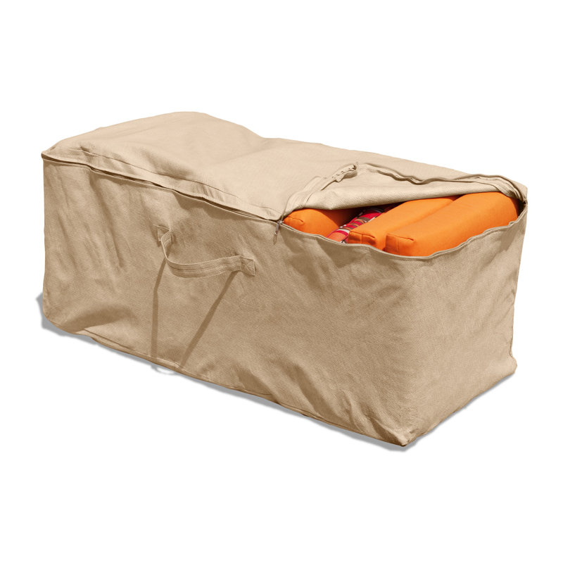 Sac de rangement pour coussin de lit, Brun clair, polyester