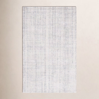 Rowe Abstract Handmade Tufted Ivory/Grey Area Rug