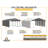 Steel Carport With 1 Side Wall Kit, 10X20X7-100015415-128965698