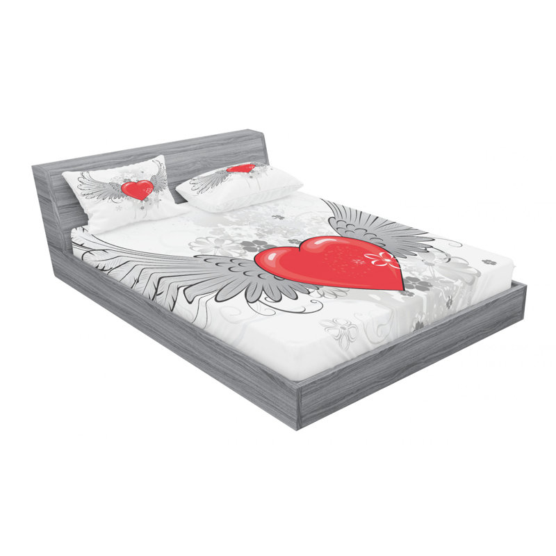 Microfiber Sheet Set, Queen Sheet Set with Fitted Sheet