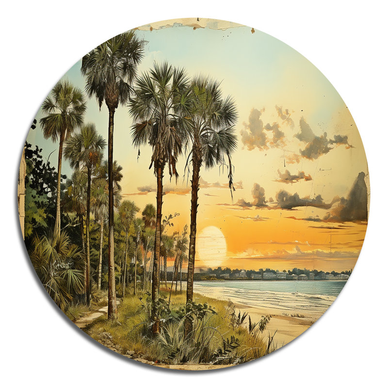 Newdale - Paysages d'art rond en métal, H 16 po x l 16 po