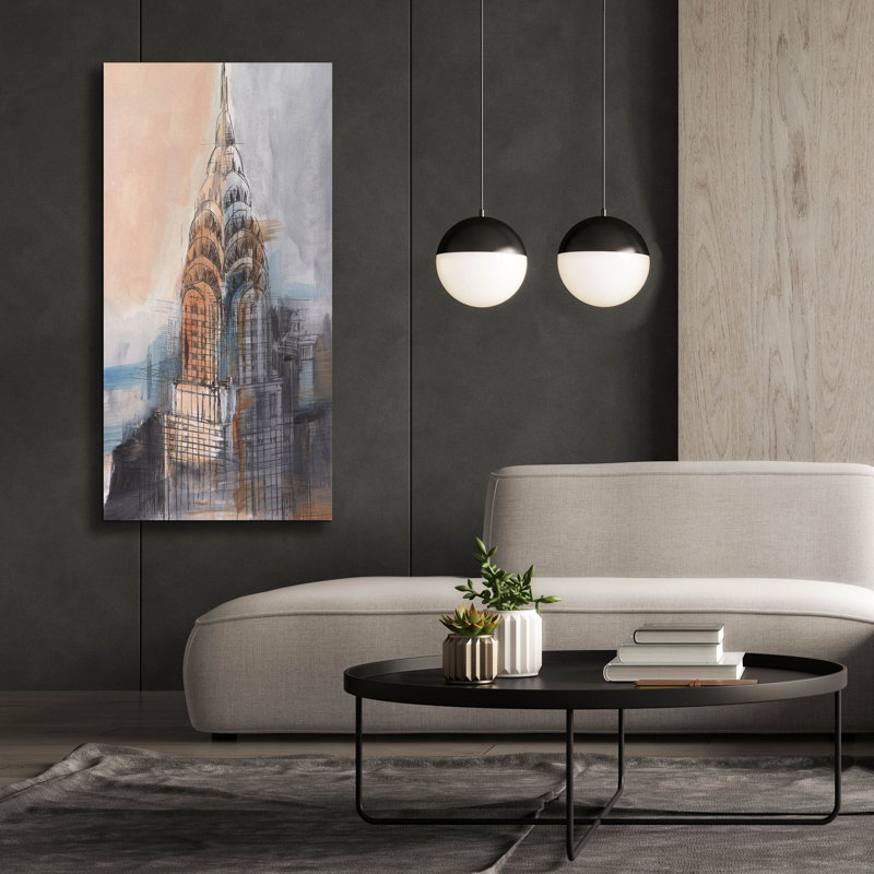 «Skyscraper Heights 1» par Ethan Harper, art mural sur toile, H 60 po x l 30 po