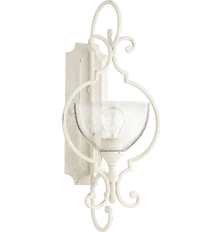 Applique murale 1 lumière Richason, Blanc perse