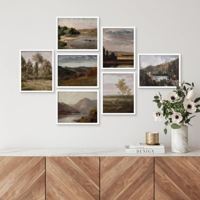 «Autumn Rustic Abstract Nature Landscape Nature Wilderness» 7 pièces sur papier