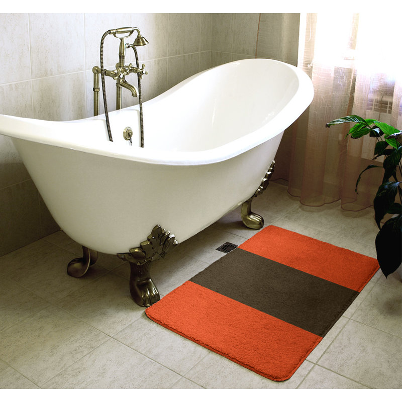 Tapis pour salle de bain Tennessee, l 17 po x L 24 po, Bronze / brun foncé