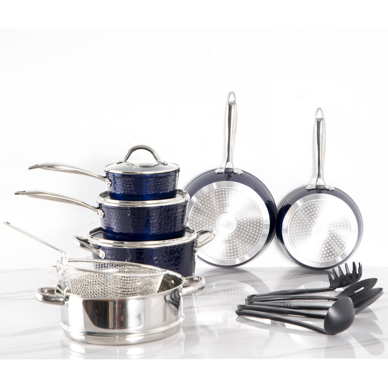 Batterie de cuisine en aluminium antiadhésif 15 pièces