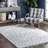 Geometric White Area Rug-2006957206