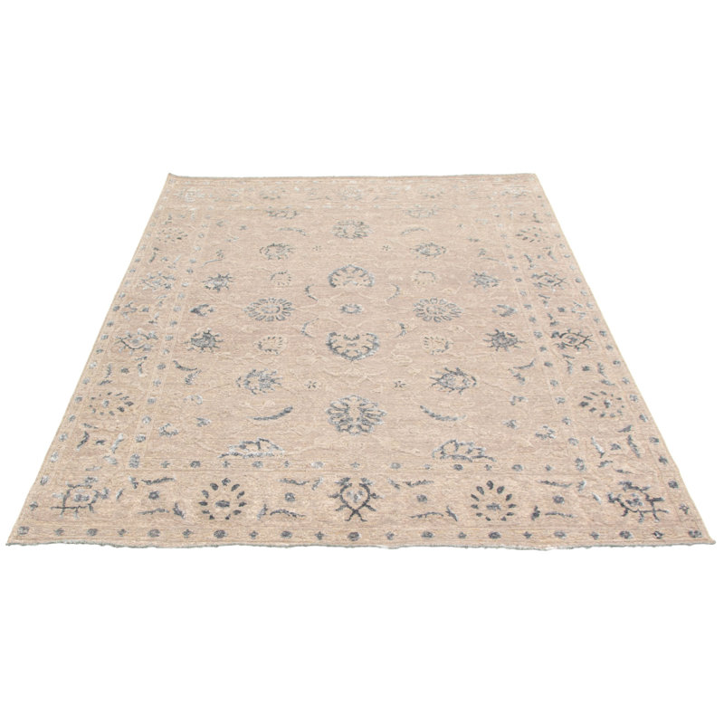 Tapis de zone one-of-kind à la main-noué la 2010 de gris moderne 7 pi 10 po x 10 pi 2 po Goodin
