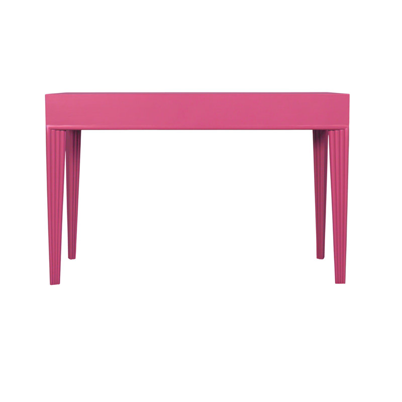 Barcelona Solid Wood Writing Desk, Hot Pink