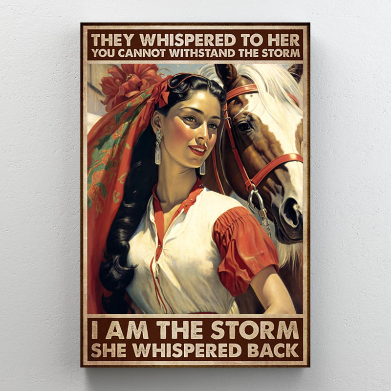 «I Am The Storm», impression rectangulaire 1 pièce Pri I Am The Storm, H 14 po x l 11 po x P 1,25 po