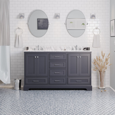 Larosa 60'' Double Bathroom Vanity with Top