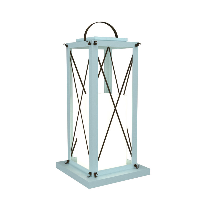 Desk Table Lamp, 25.35" H x 13.65" W x 13.65" D, Charcoal