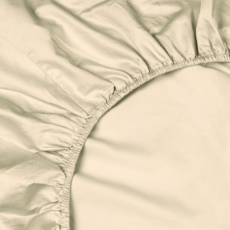 Sunrise Sateen Sheet Set, King Sheet Set with 2 Pillowcases, Ivory