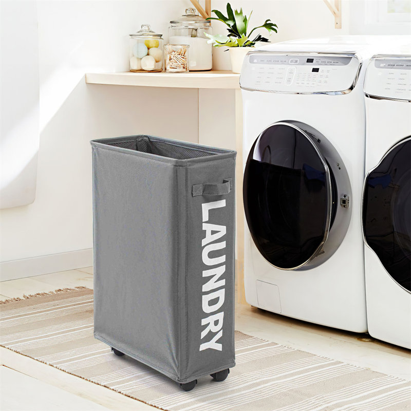 Latitude Run® Fabric Decorative Bin, Dark Gray