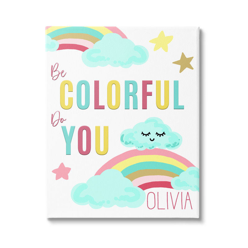 «Be Colorful Do cmw-130», art mural personnalisé, H 20 po x l 16 po, Toile tendue, Oui