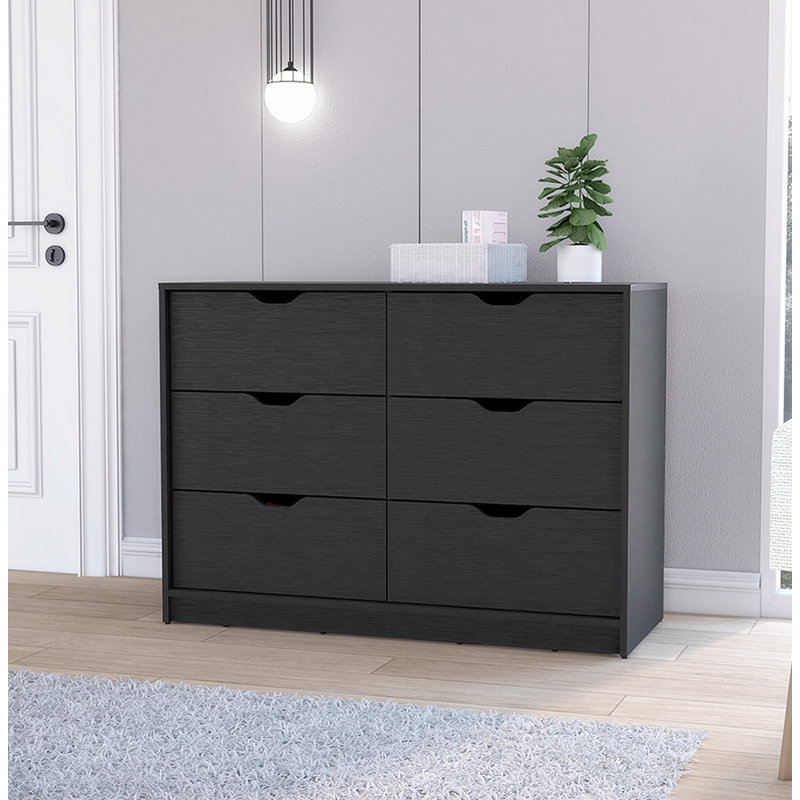 Commode à quatre tiroirs, Noir