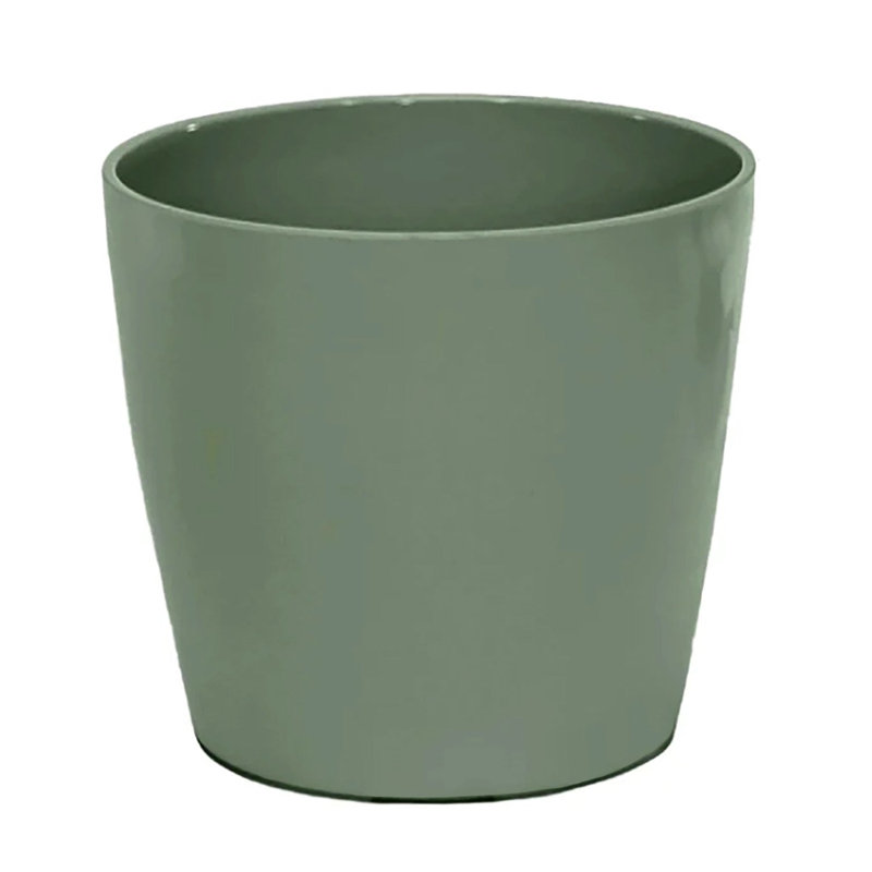 Bamboo Blooms 10″ Sage Green Round Self-Watering Indoor/Outdoor Planter, Sage Green