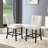 Modern Faux Marble Counter Height Dining Table With 4 Stools