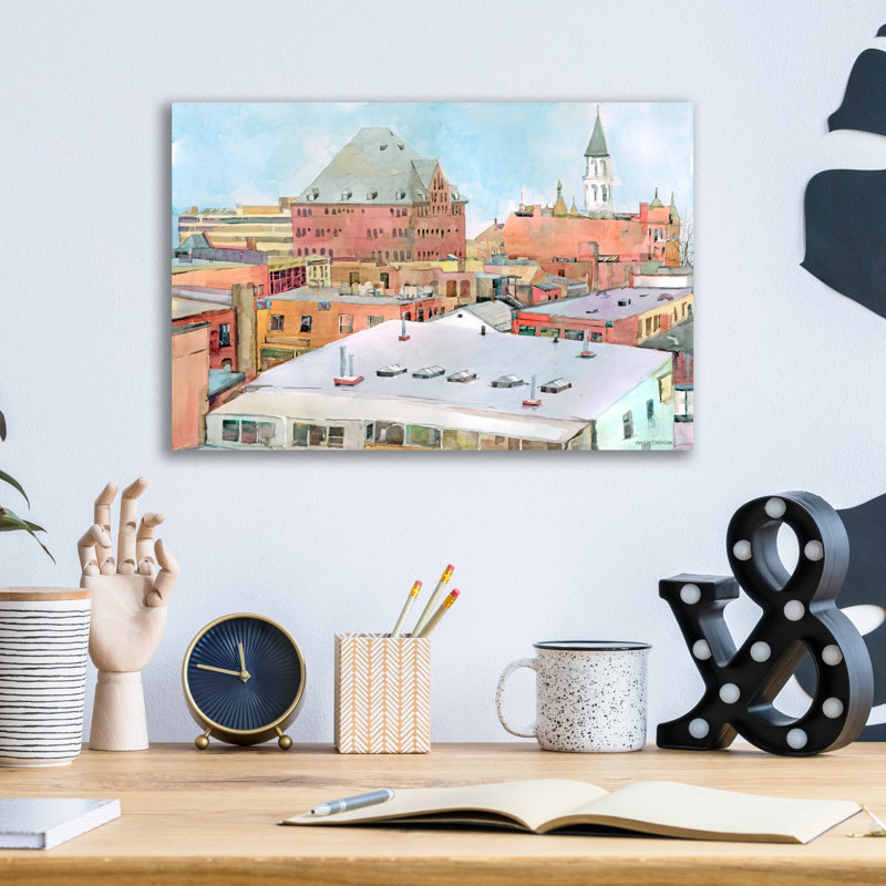 «Above Burlington» par Annelein Beukenkamp, art mural en verre acrylique, H 12 po x l 16 po x P 0,13 po