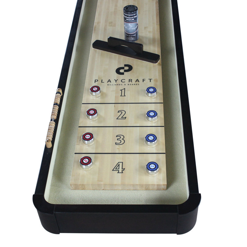 Playcraft Georgetown 2 Piece Construction Shuffleboard Table, Espresso, 16'
