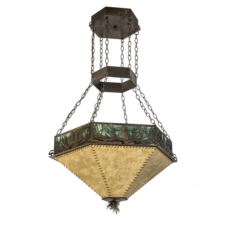 Luminaire suspendu bol 4 lumières unique